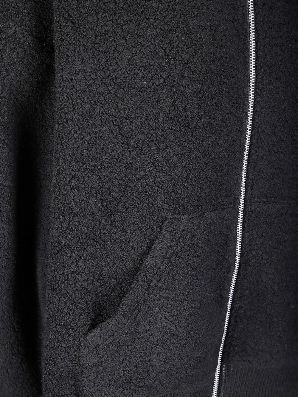 Yohji Yamamoto Fleece hoodie met rits Grijs
