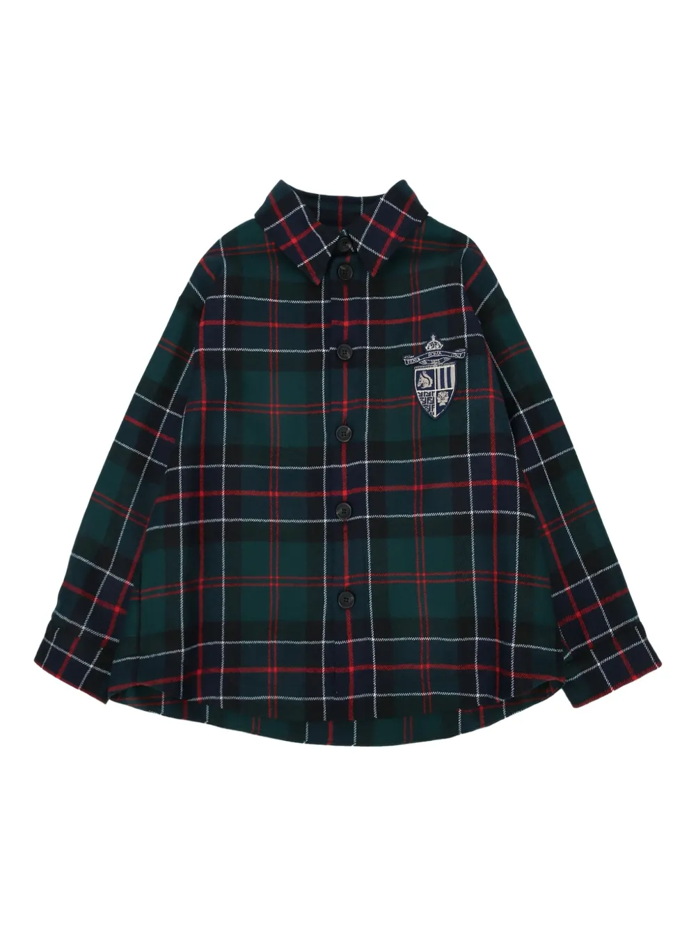 Fendi Kids Barracuta tartan shirt - Verde