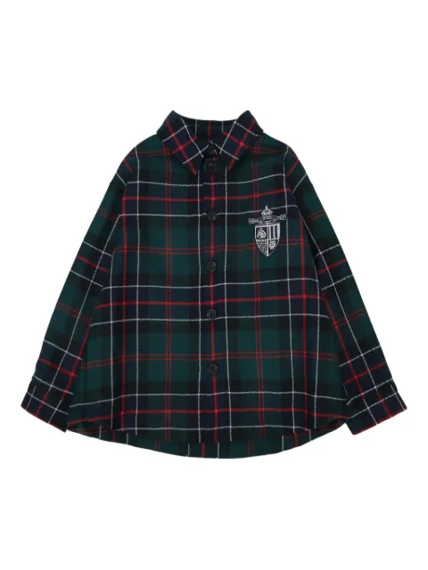 Fendi Kids Barracuta tartan shirt