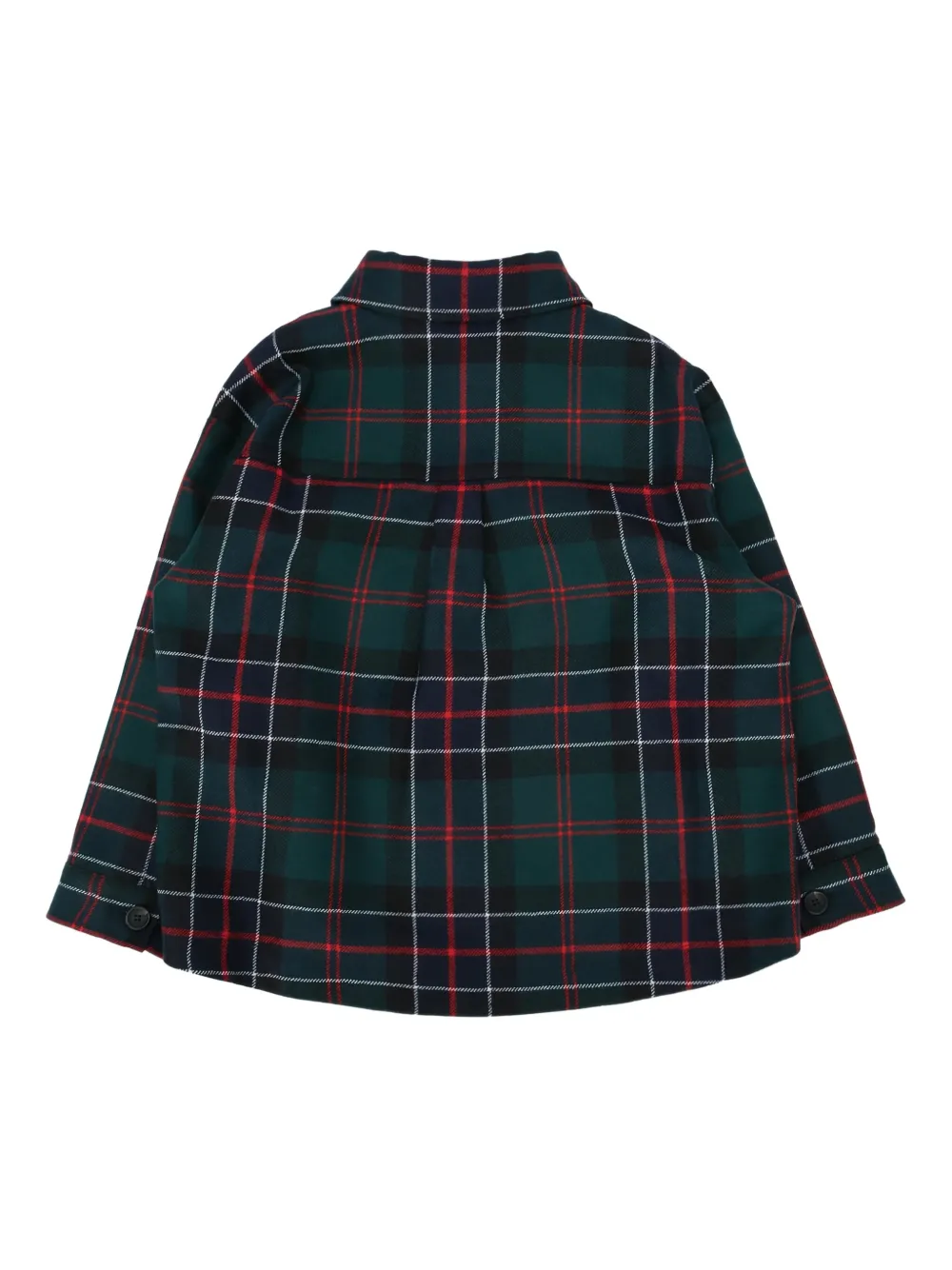 Fendi Kids Barracuta shirt met tartan-ruit Groen
