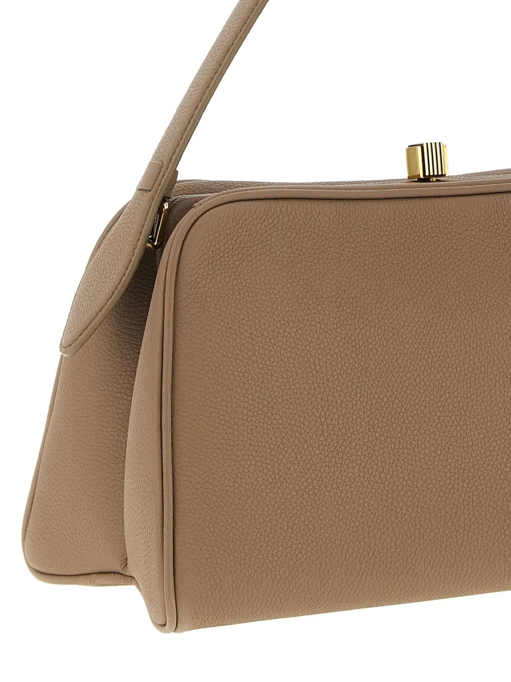 KHAITE Cate handtas met reliëf Beige