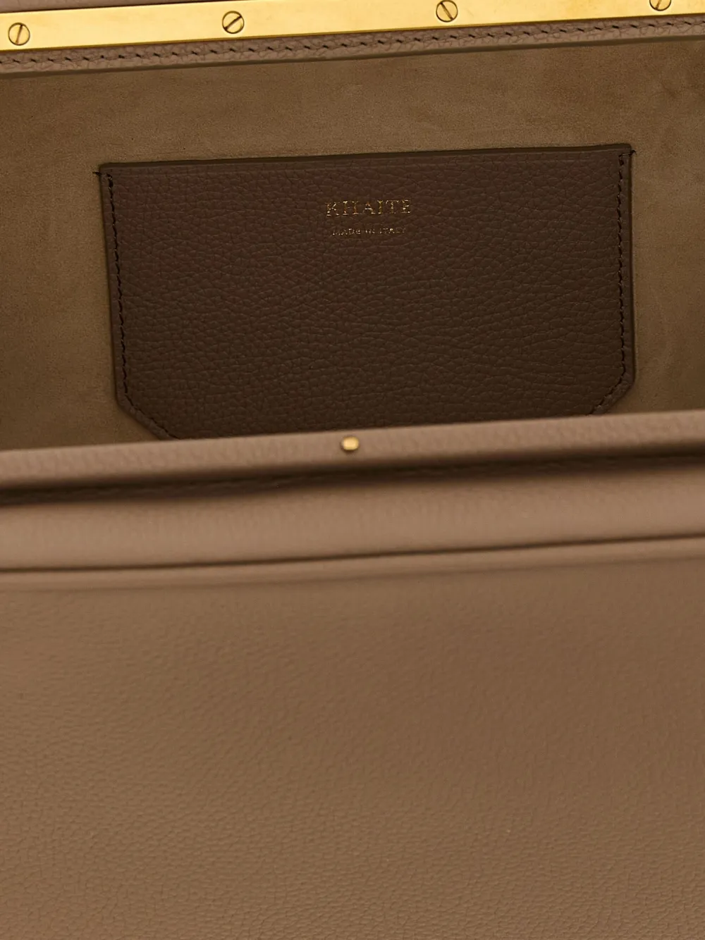 KHAITE Cate handtas met reliëf Beige