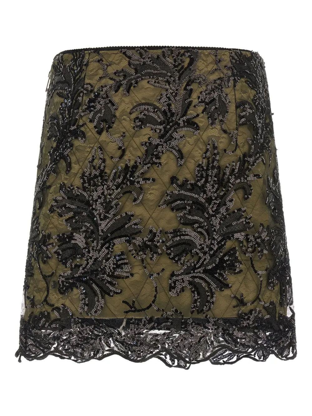 LE TWINS Giulia sequin skirt - Groen