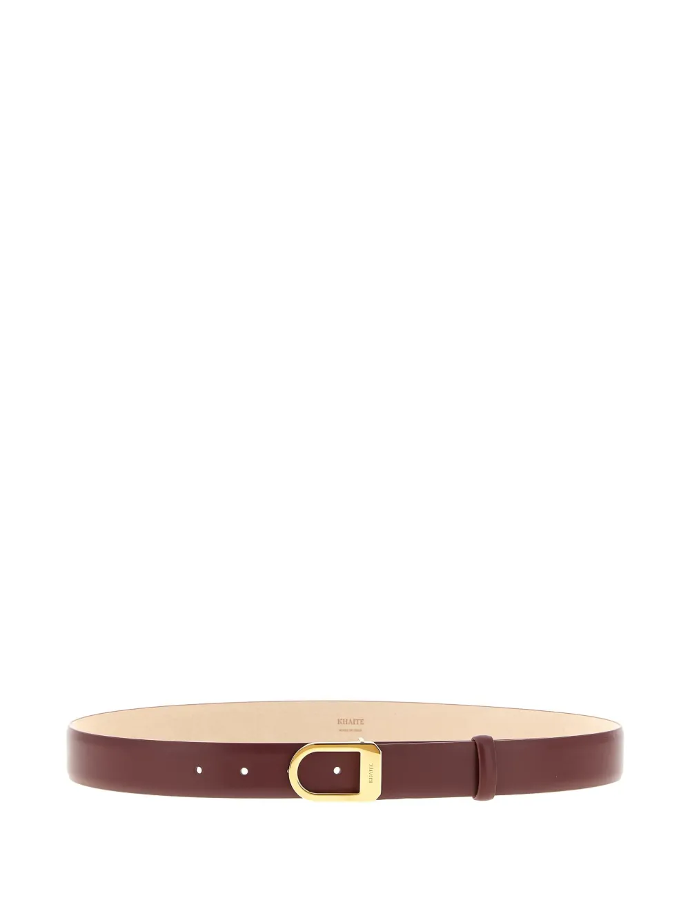 Khaite Smooth Saddle Leather Belt In Brown