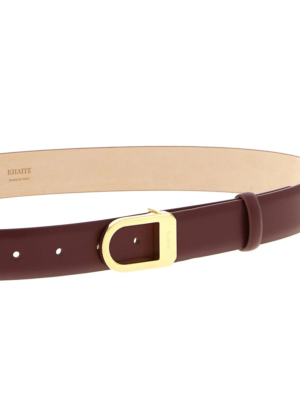 Khaite Smooth Saddle Leather Belt In Brown