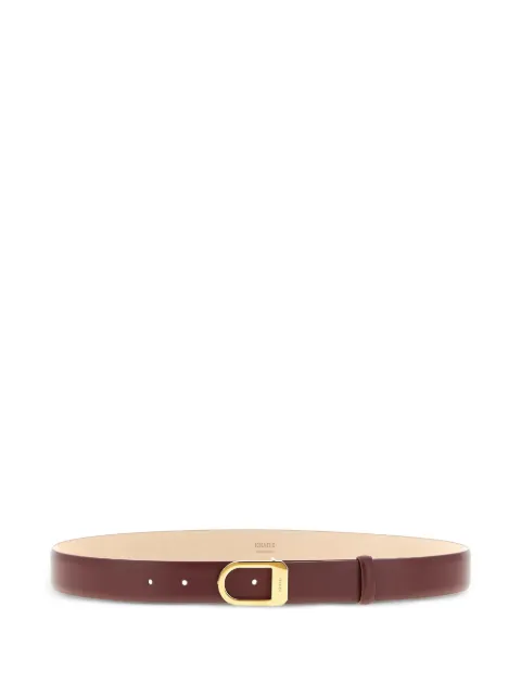KHAITE smooth saddle leather belt