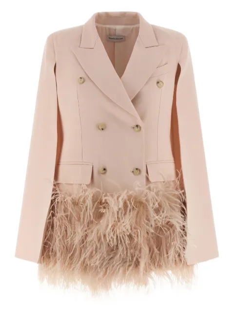 Federica Bonifaci feather double-breasted blazer
