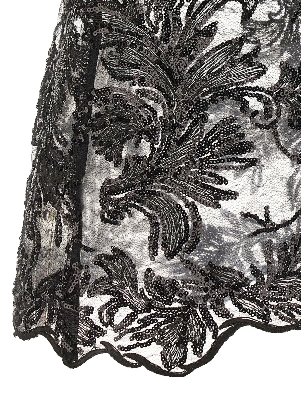 Le Twins Sequin Appliqué Alba Top In Black
