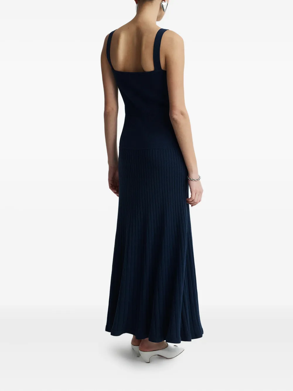 Anna Quan Chantelle Square-neck Maxi Dress In Blue
