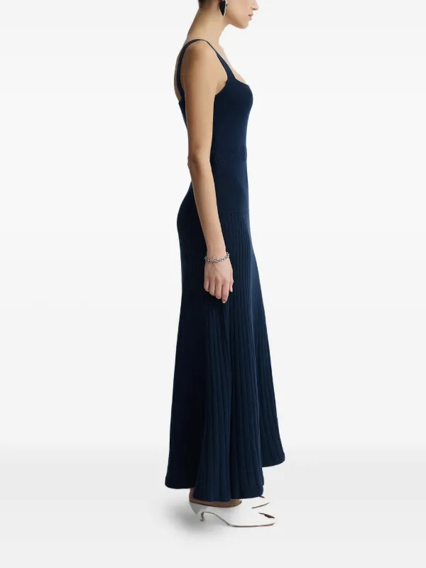 Anna Quan Chantelle square-neck Maxi Dress | Blue | FARFETCH