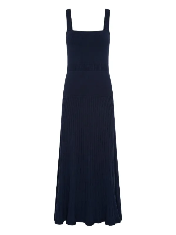 Anna Quan Chantelle square-neck Maxi Dress | Blue | FARFETCH