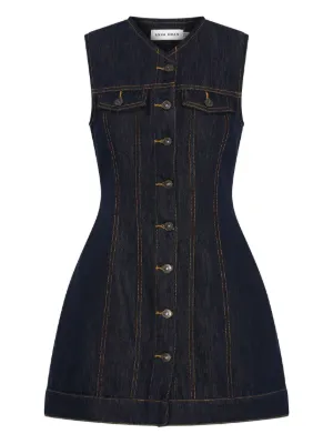 white christmas dresses KNOX DRESS (DARK INDIGO) – ANNA QUAN US main image 0