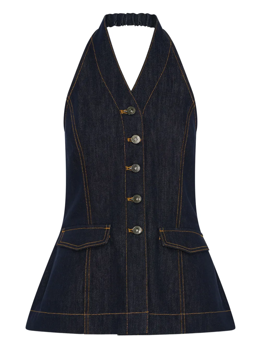 Anna Quan Top Rhea con bottoni - Blu