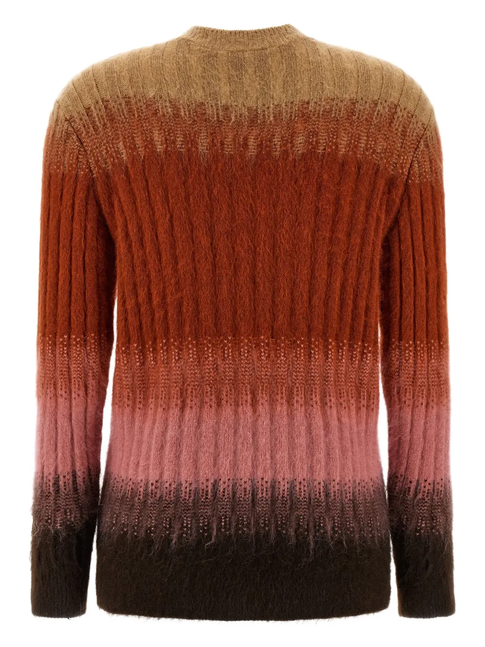 Fendi Ribbed Logo-embroidered Knit Sweater In Multi