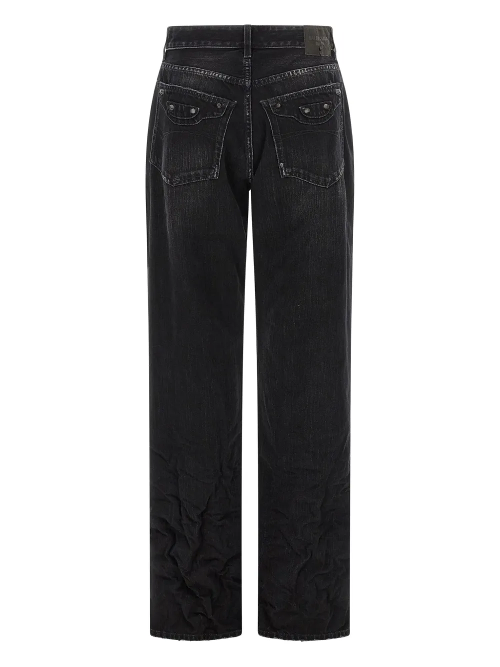 Balenciaga used-effect city jeans - Zwart