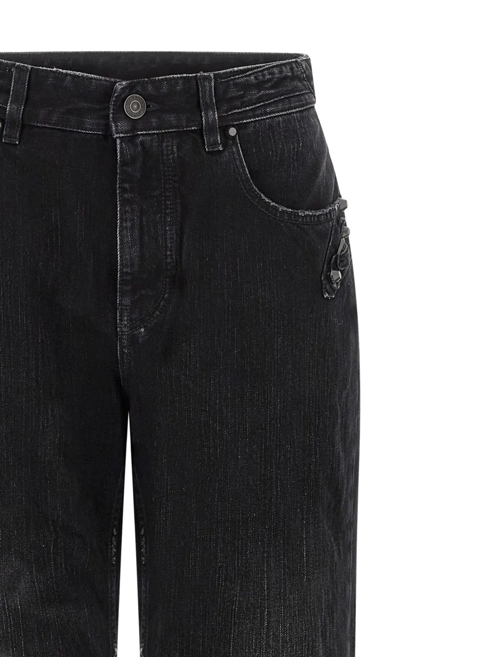 Balenciaga Urban Style Denim Trousers Featuring Pockets In Black