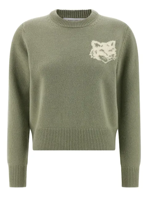 Maison Kitsuné Suéter com patch de raposa contrastante
