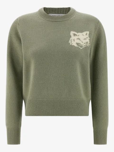 Maison Kitsuné Suéter com patch de raposa contrastante