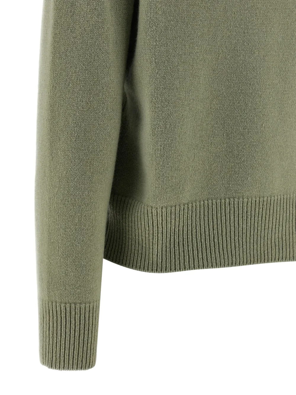 Maison Kitsuné Contrast Fox Head Sweater In Green