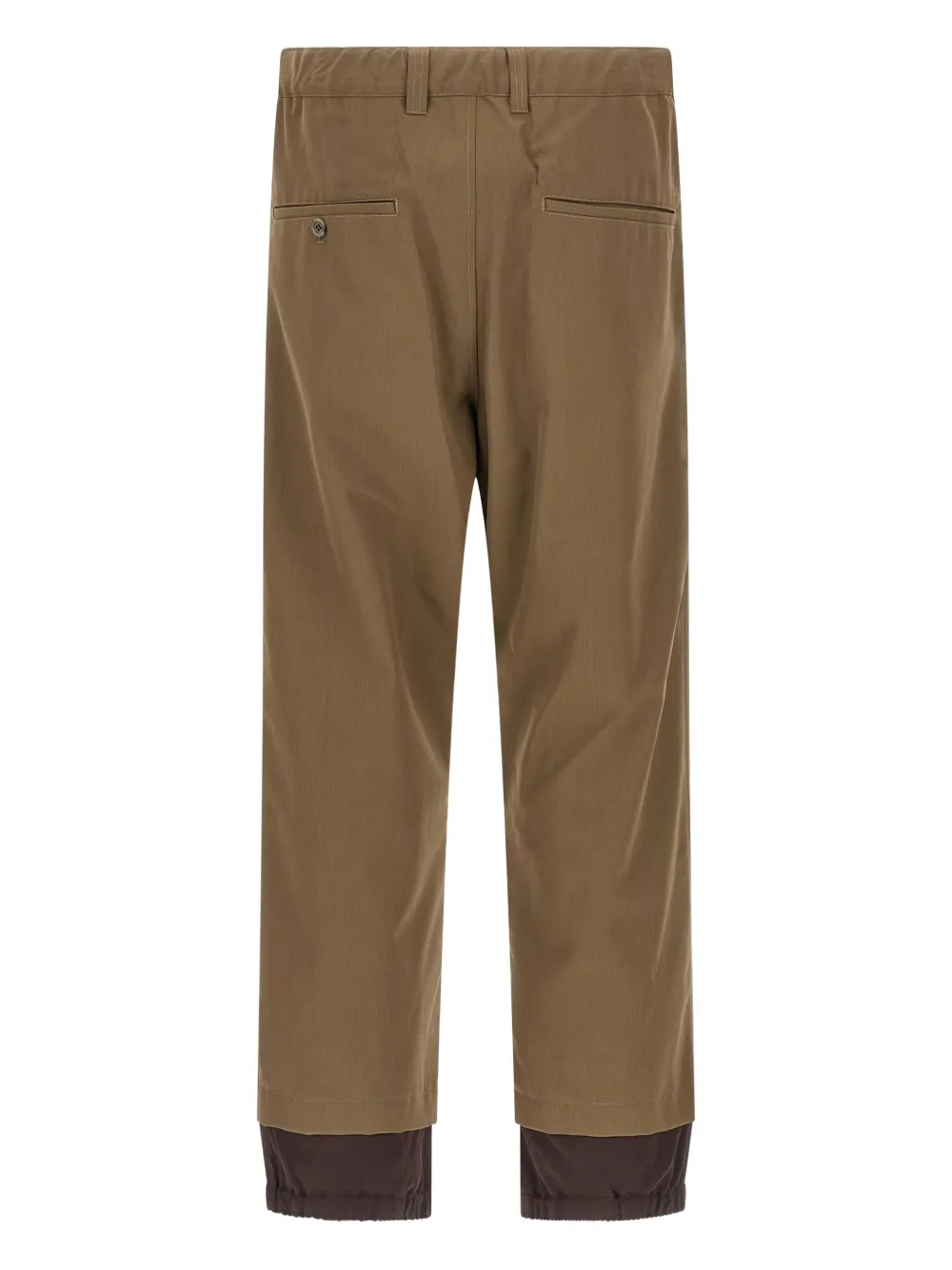 Maison MIHARA YASUHIRO layered wool gabardine trousers - Bruin