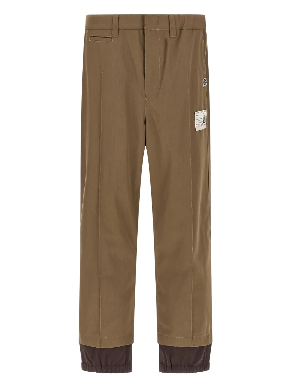 Maison MIHARA YASUHIRO layered wool gabardine trousers | Brown | Image 1