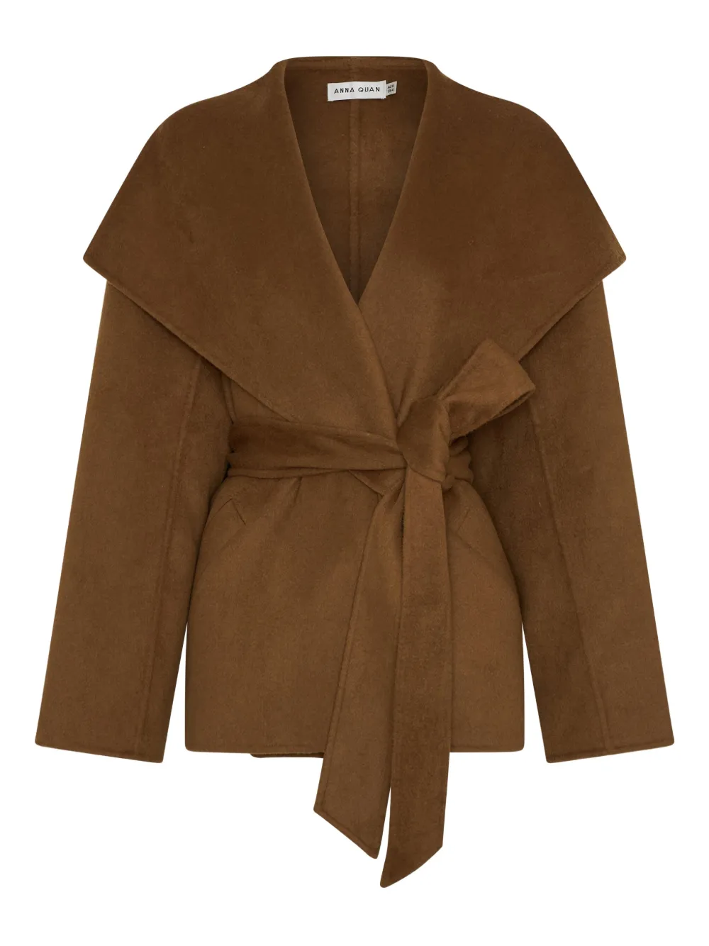 Anna Quan Marais Belted Jacket In Brown