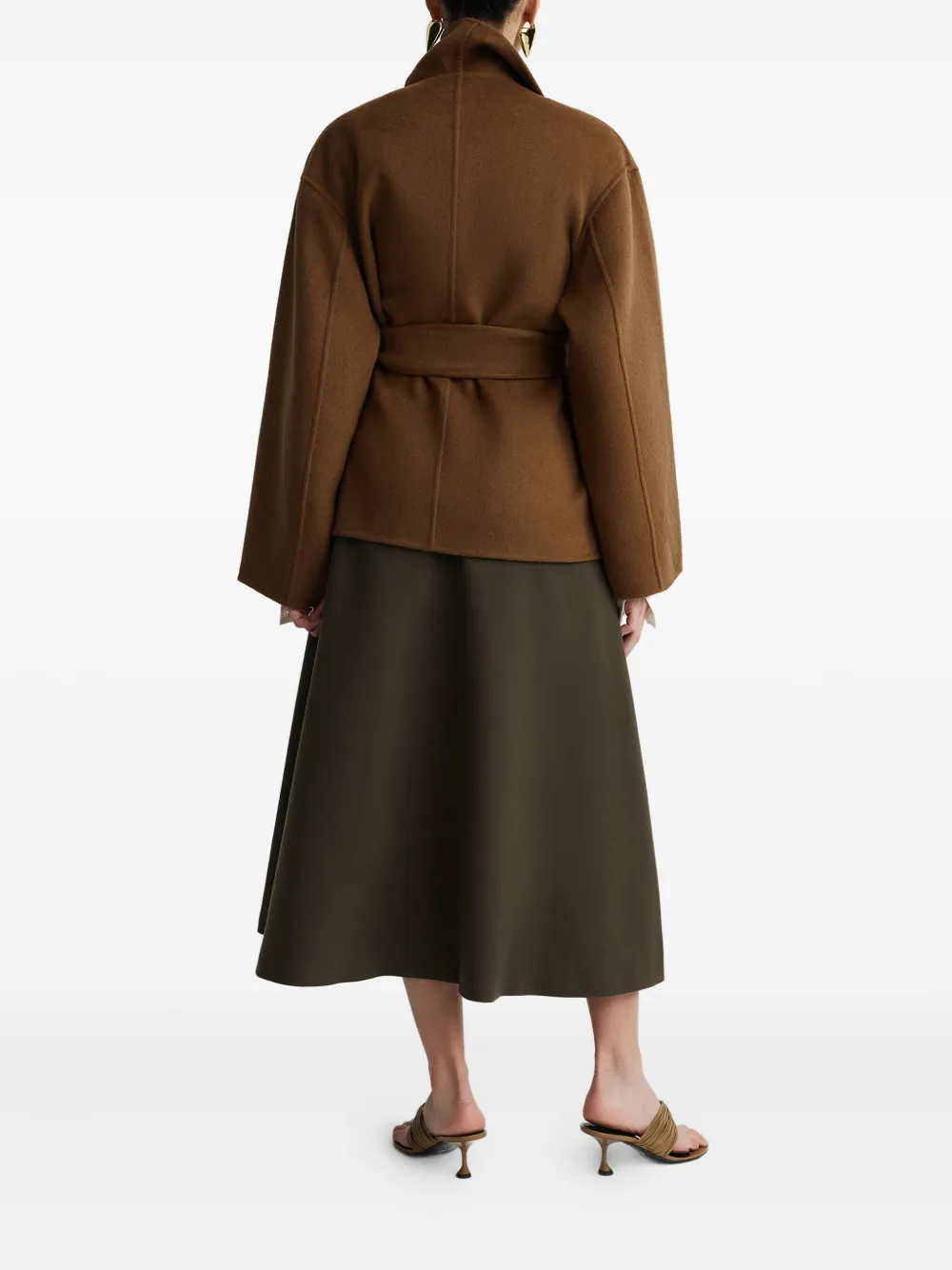 Anna Quan Marais Belted Jacket In Brown