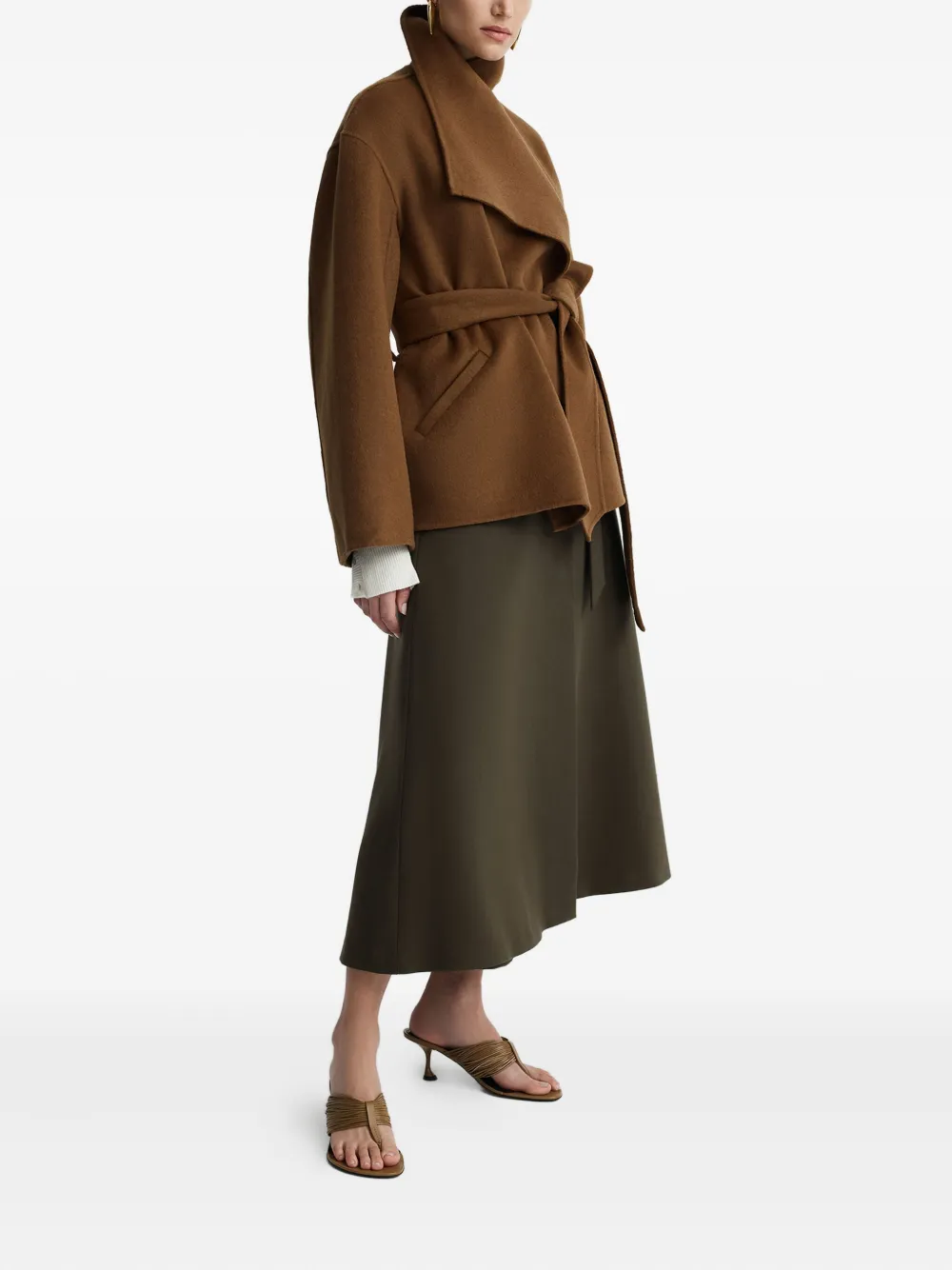 Anna Quan Marais Belted Jacket In Brown