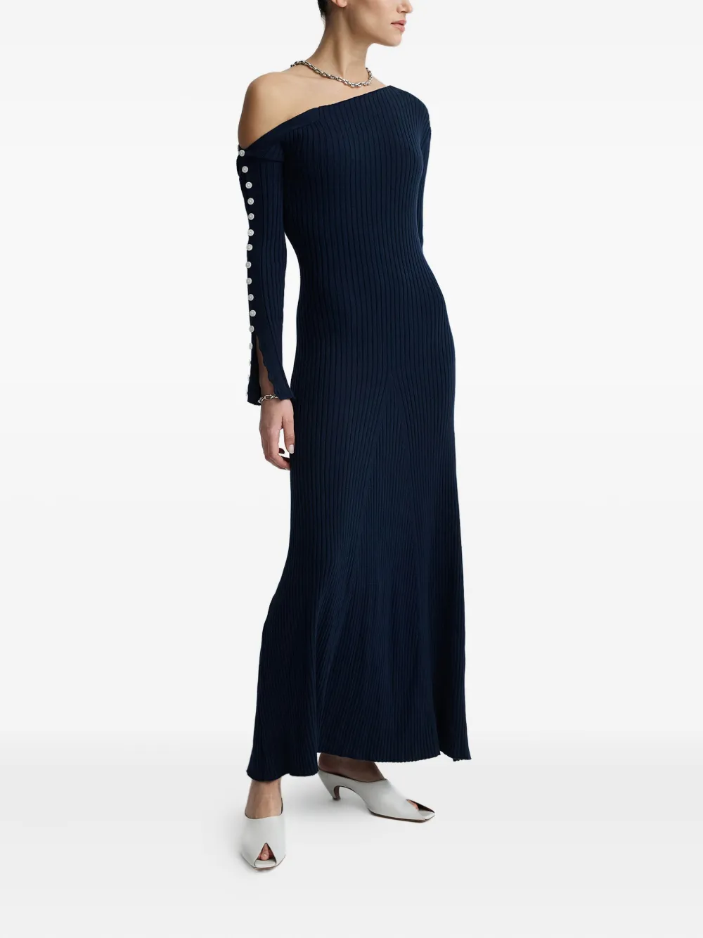 Anna Quan Noah asymmetrische maxi-jurk - Blauw