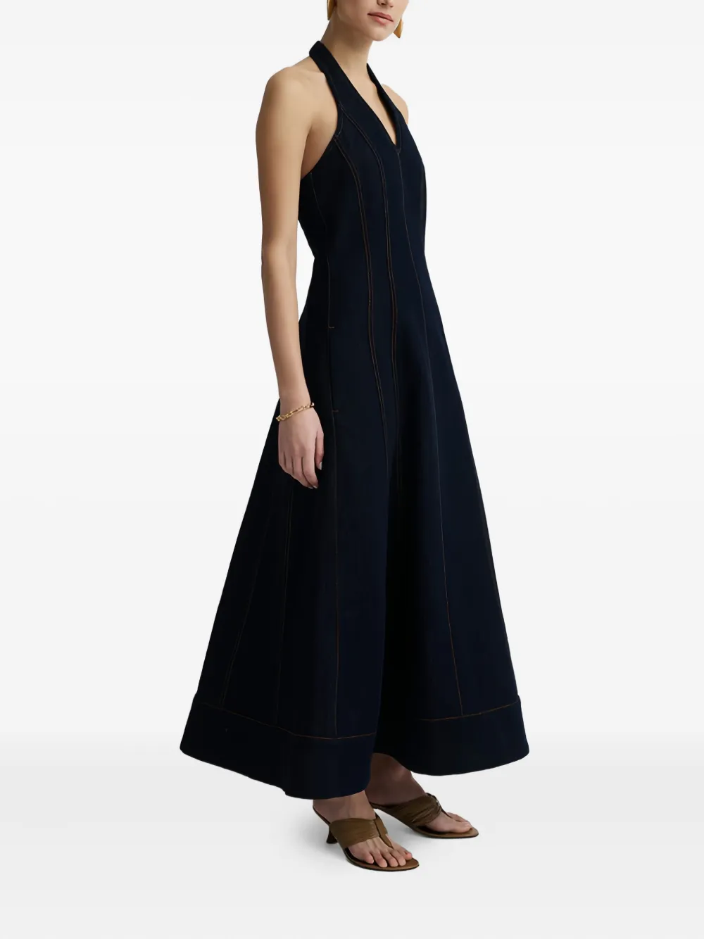 Anna Quan Knox mouwloze maxi-jurk Blauw
