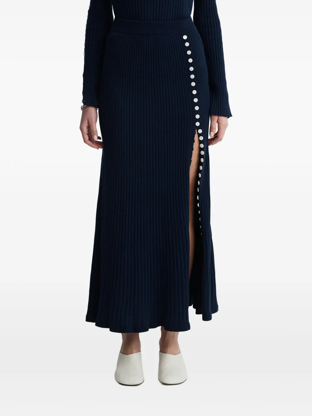 Anna Quan Vela Buttoned Maxi Skirt In Black