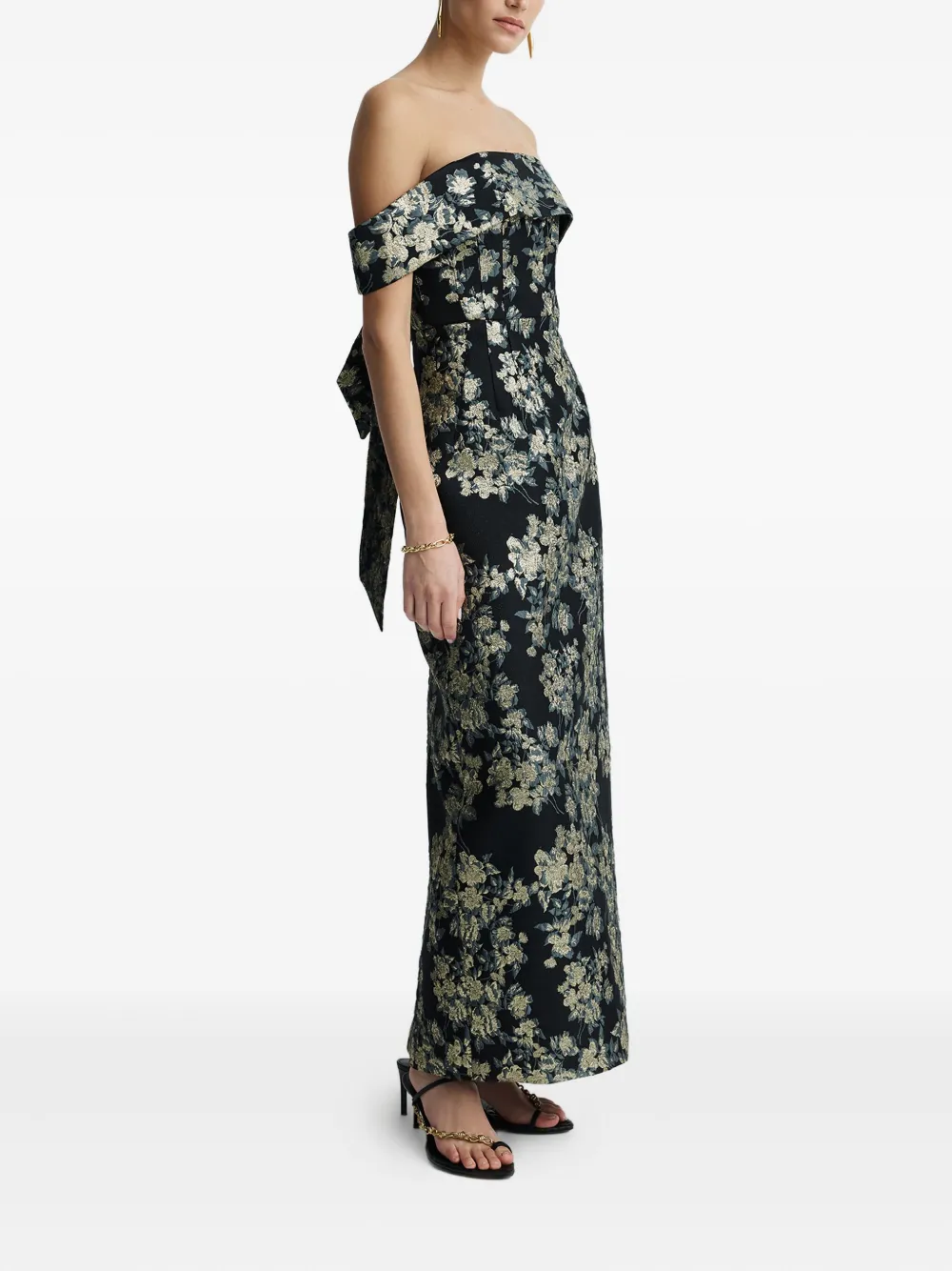 Anna Quan Eira Off-shoulder Maxi Dress In Black