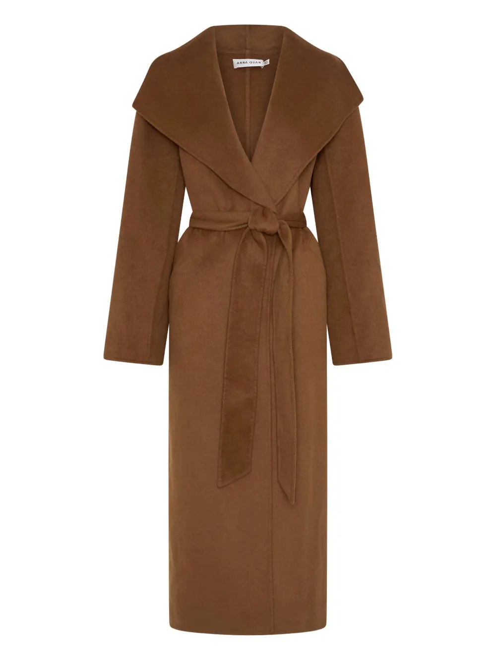 Anna Quan Marlow Belted Coat In Brown