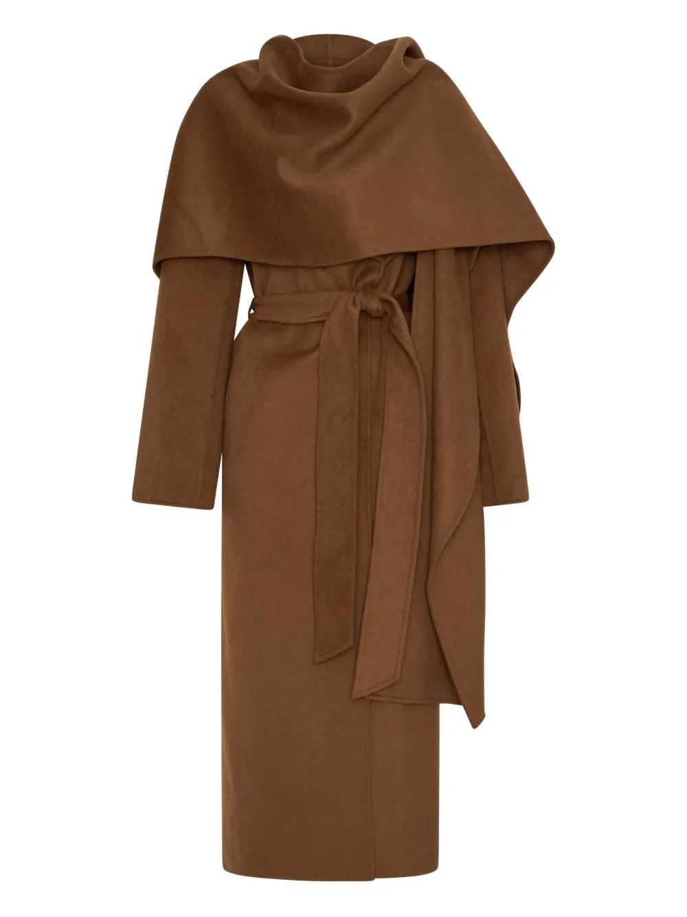 Anna Quan Marlow Belted Coat In Brown