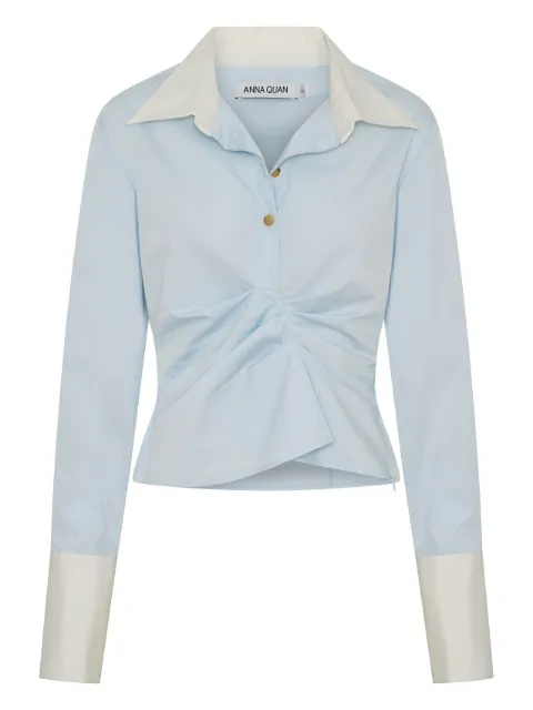 Anna Quan Thea collared twisted shirt