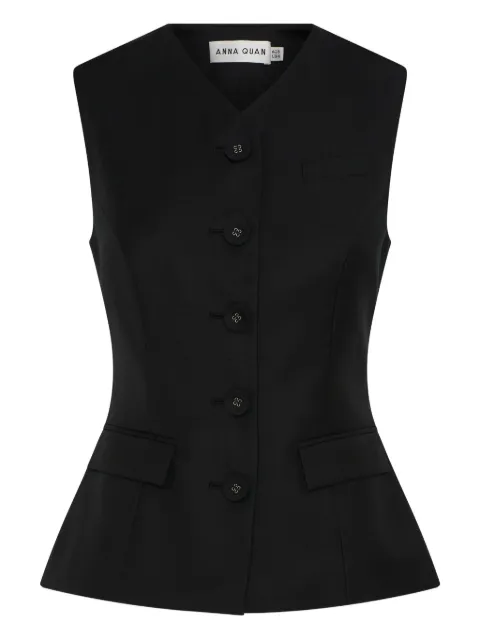 Anna Quan Kendall button v-neck top