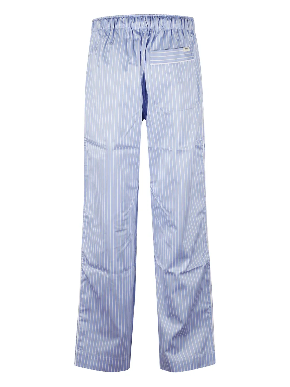 Tekla Striped Pajama Trousers In Blue
