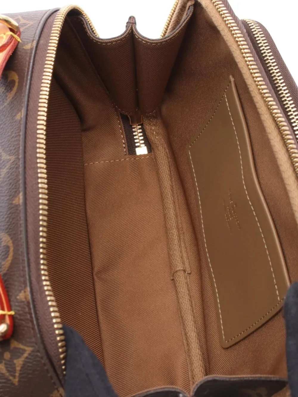 Pre-owned Louis Vuitton 2010-2025 Monogram Utility Satchel In Brown