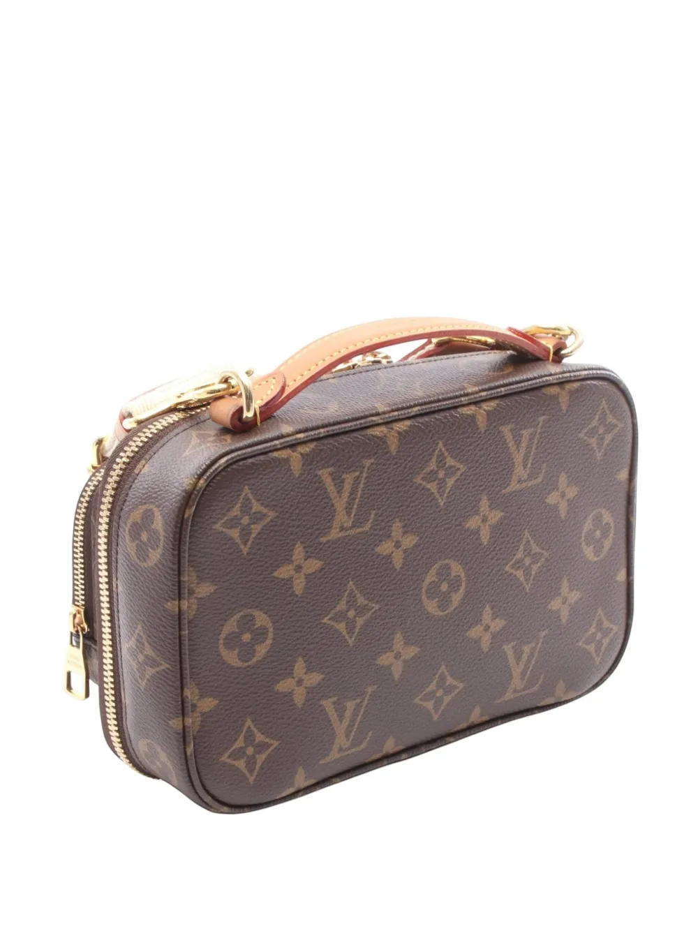 Pre-owned Louis Vuitton 2010-2025 Monogram Utility Satchel In Brown