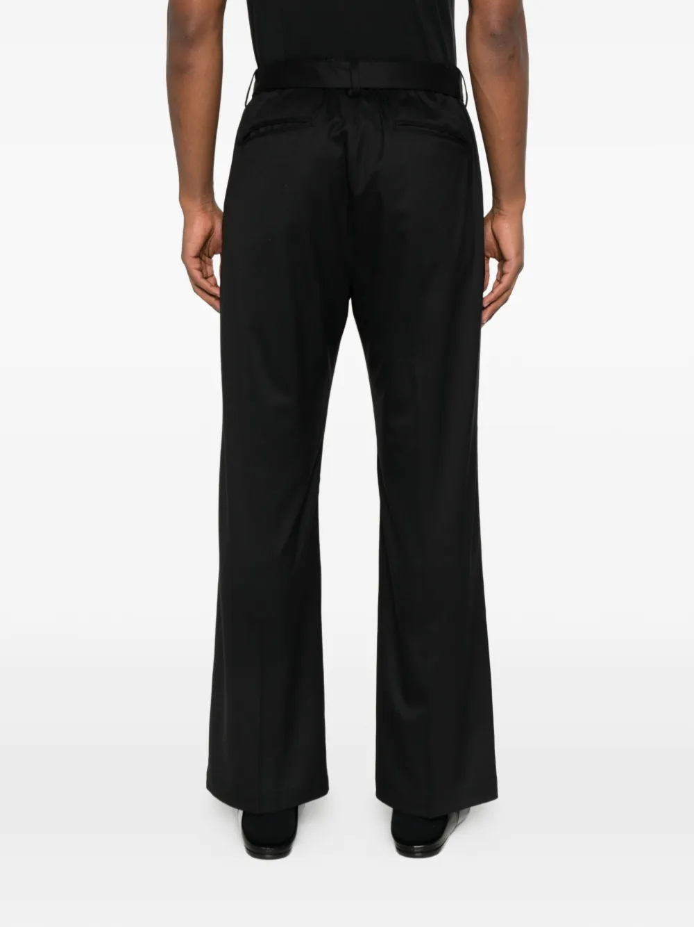 Attachment Pleated Trousers In Black