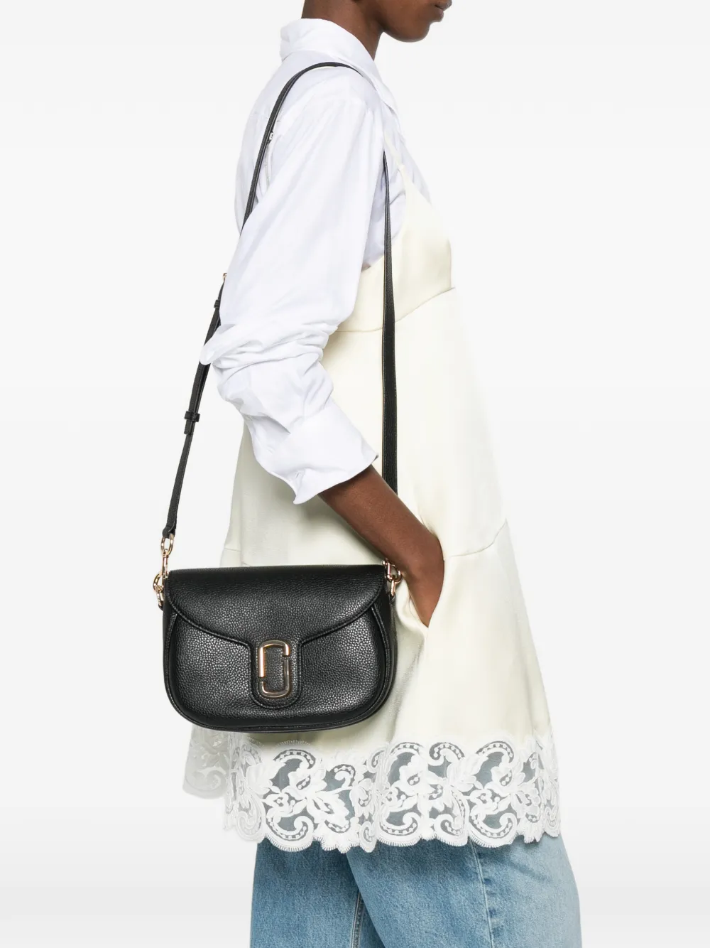 Marc Jacobs logo-hardware shoulder bag - Zwart