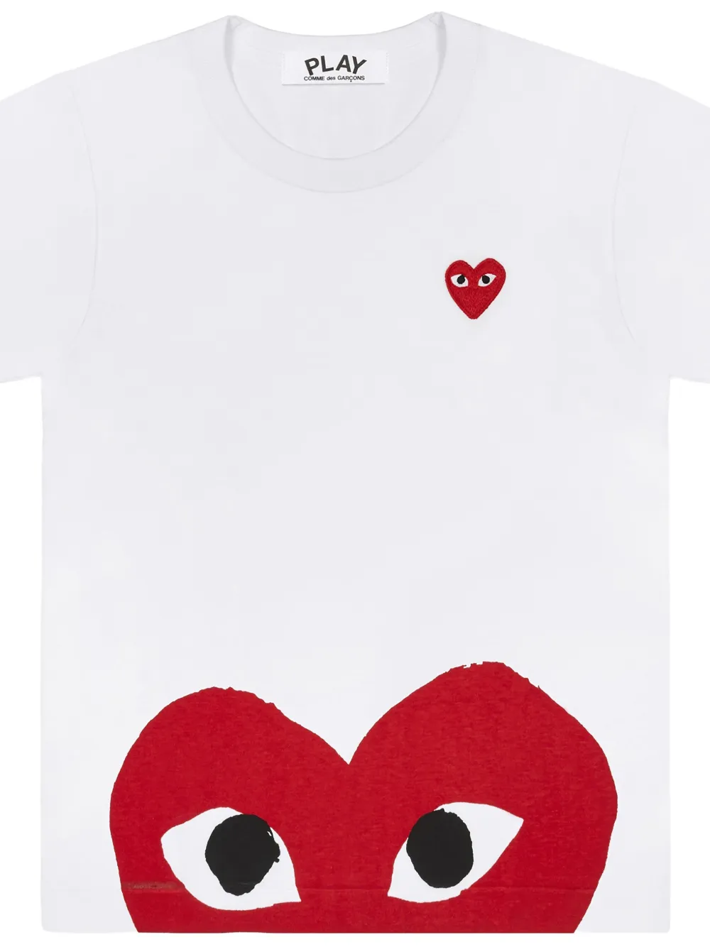Comme Des Garçons Play Peek A Boo Heart T-shirt - Wit
