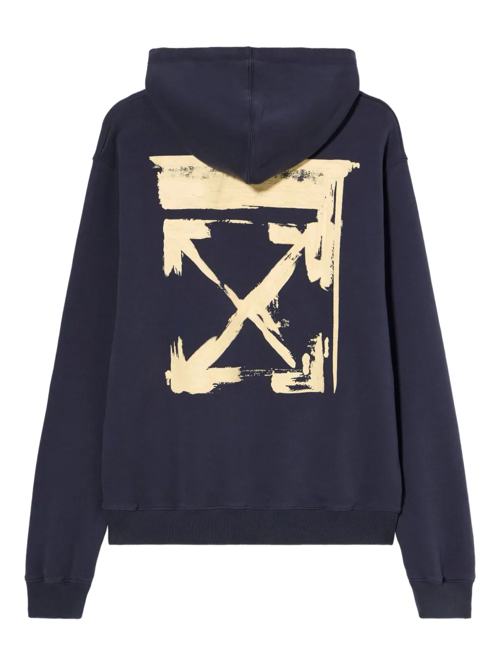 Off-White logo-print hoodie - Blauw