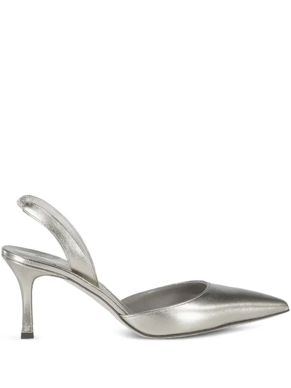 Manolo Blahnik Carolyne スリングバック パンプス 70mm | シルバー