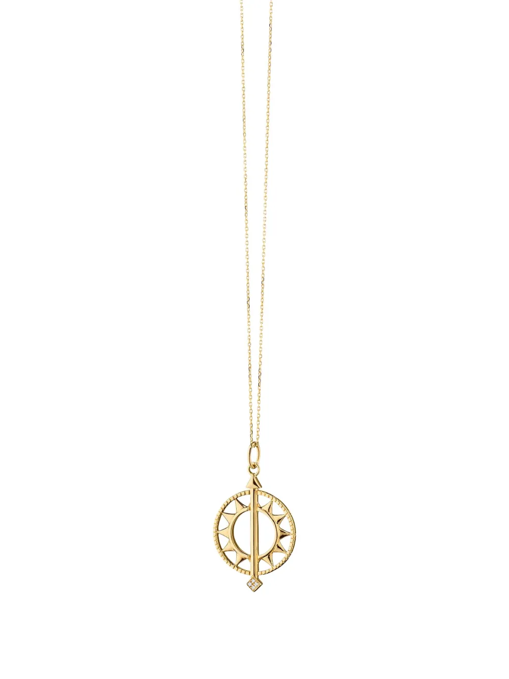 Monica Rich Kosann 18k Yellow Gold Diamond Time Is Precious Necklace In Gold