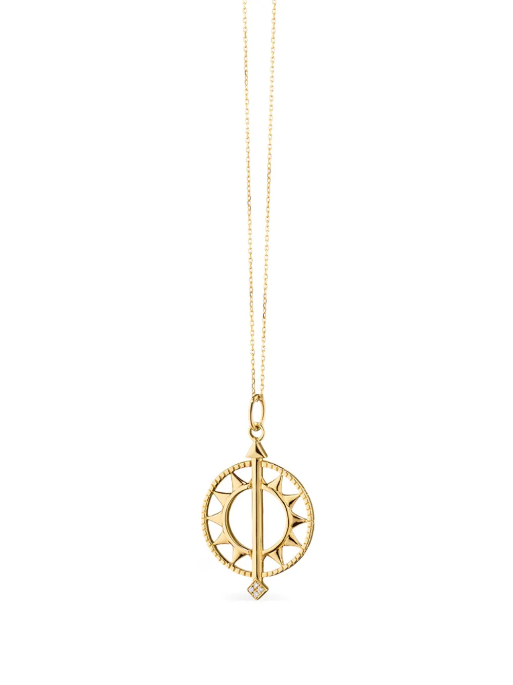 Monica Rich Kosann 18k Yellow Gold Diamond Time Is Precious Necklace In Gold