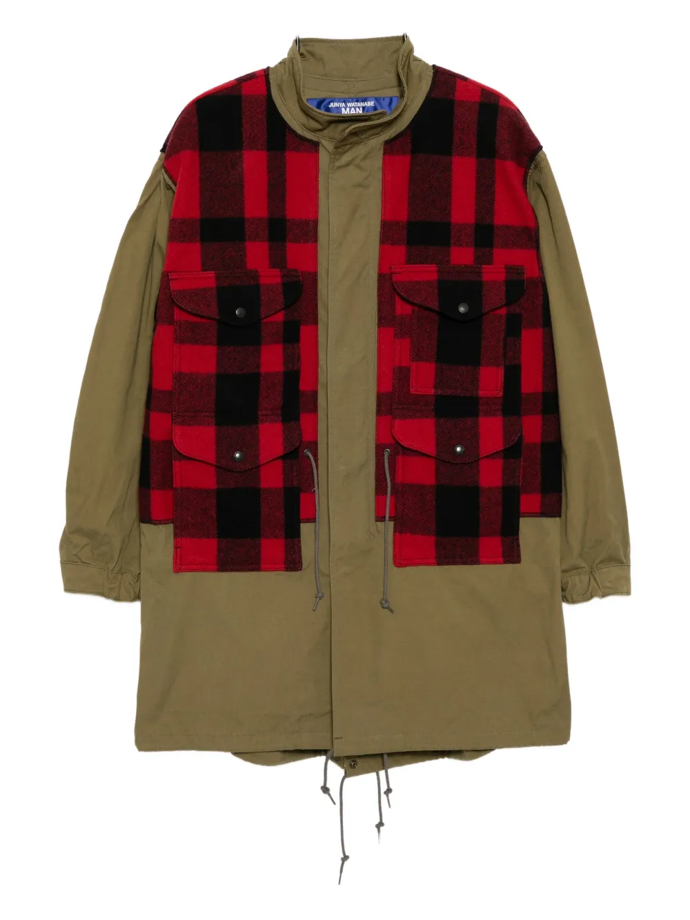 Junya Watanabe MAN Parka a quadri - Rosso
