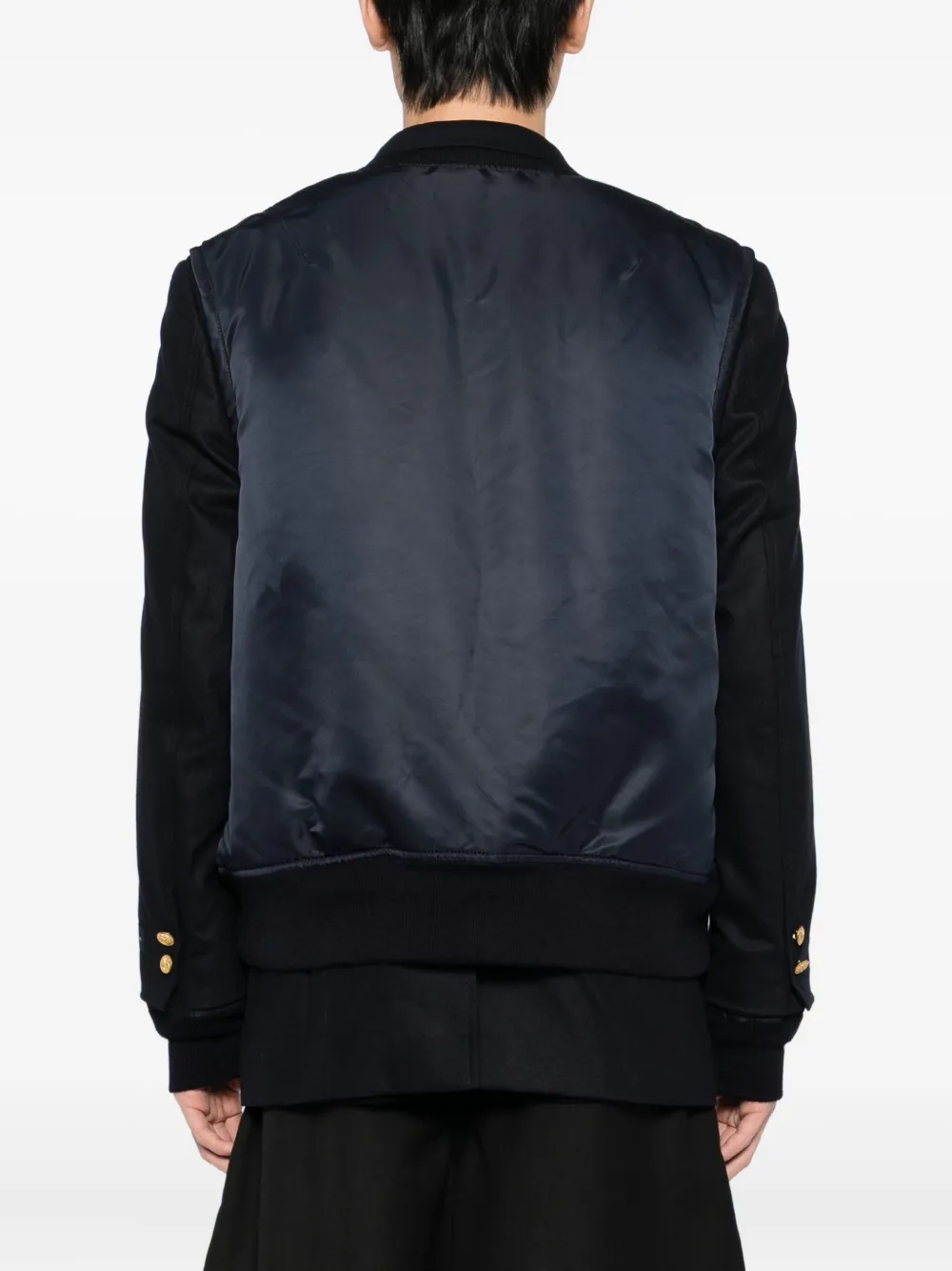 Junya Watanabe Layered Bomber Jacket In Blue
