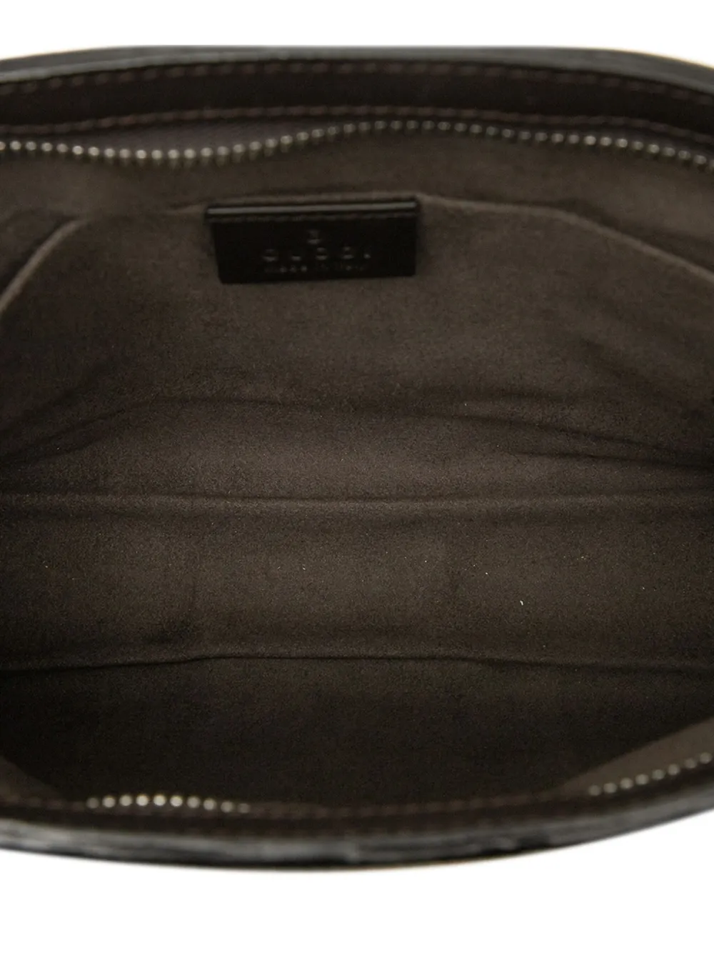 Pre-owned Gucci 2000-2015 Gg Supreme Web Clutch Bag In Brown