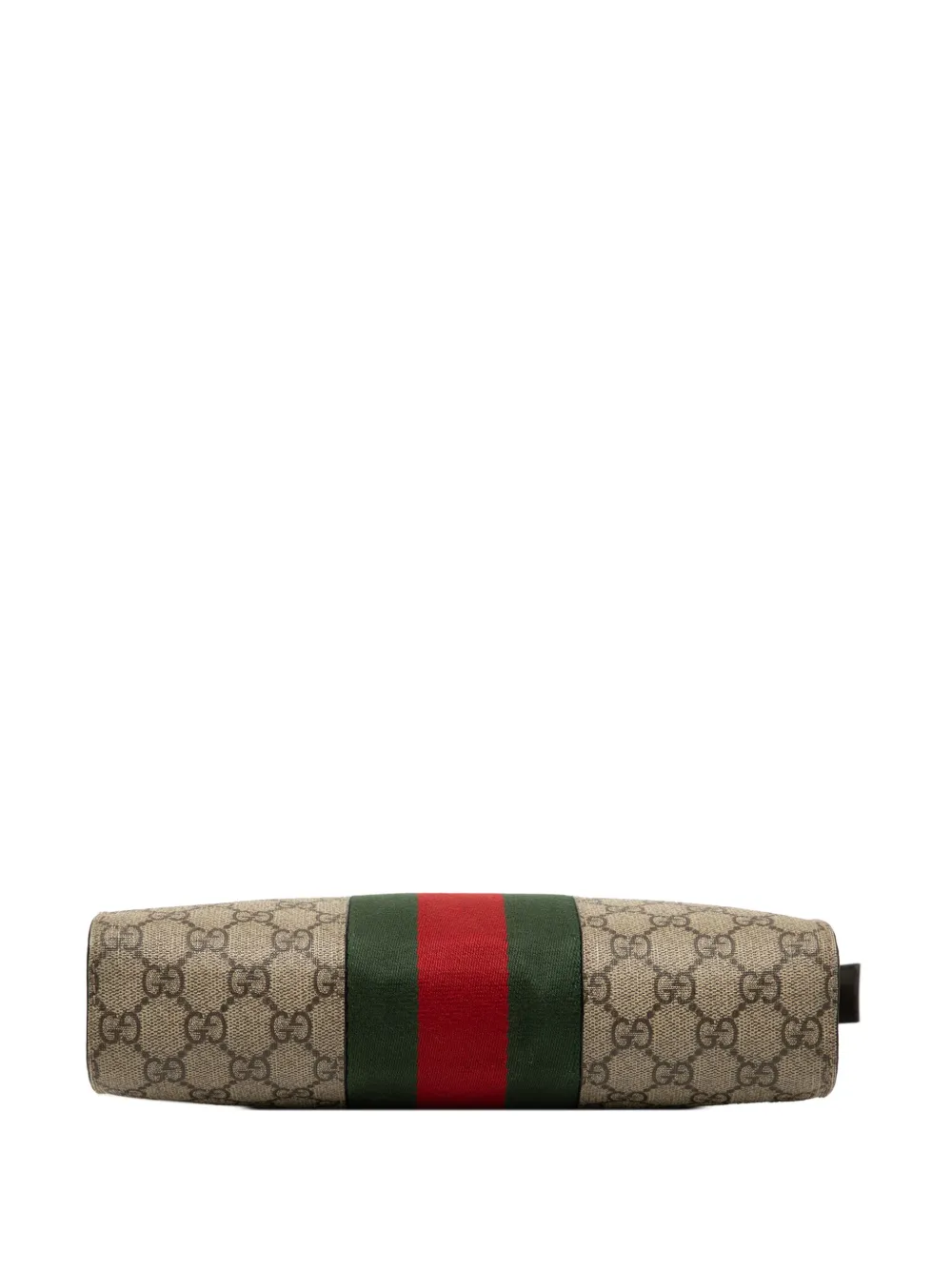 Pre-owned Gucci 2000-2015 Gg Supreme Web Clutch Bag In Brown
